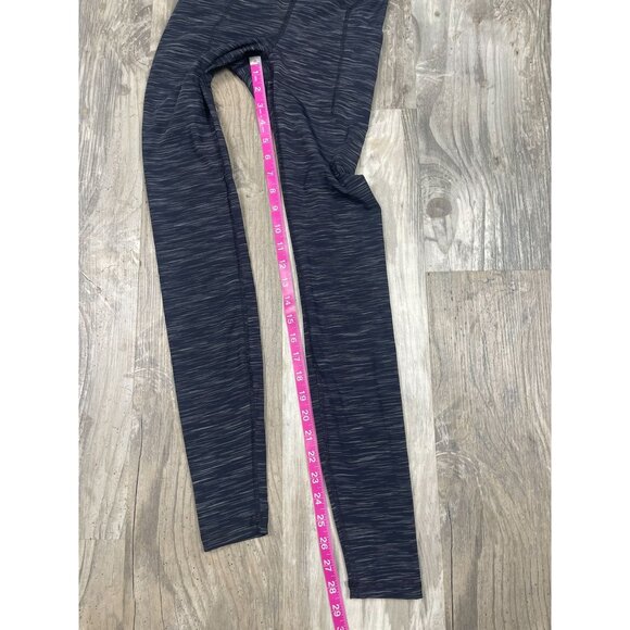 Lululemon Power Thru High Rise Tight Leggings 2 28" Heathered Black Pockets - Picture 11 of 11